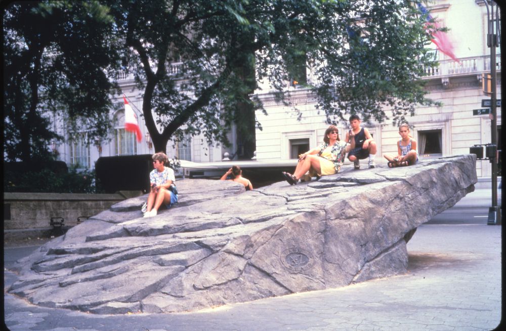 Andrea Zittel, Point of Interest, 1999, Doris C. Freedman Plaza, Central Park, Manhattan, Courtesy of the Public Art Fund, Photo by Marian Harders<br/>
